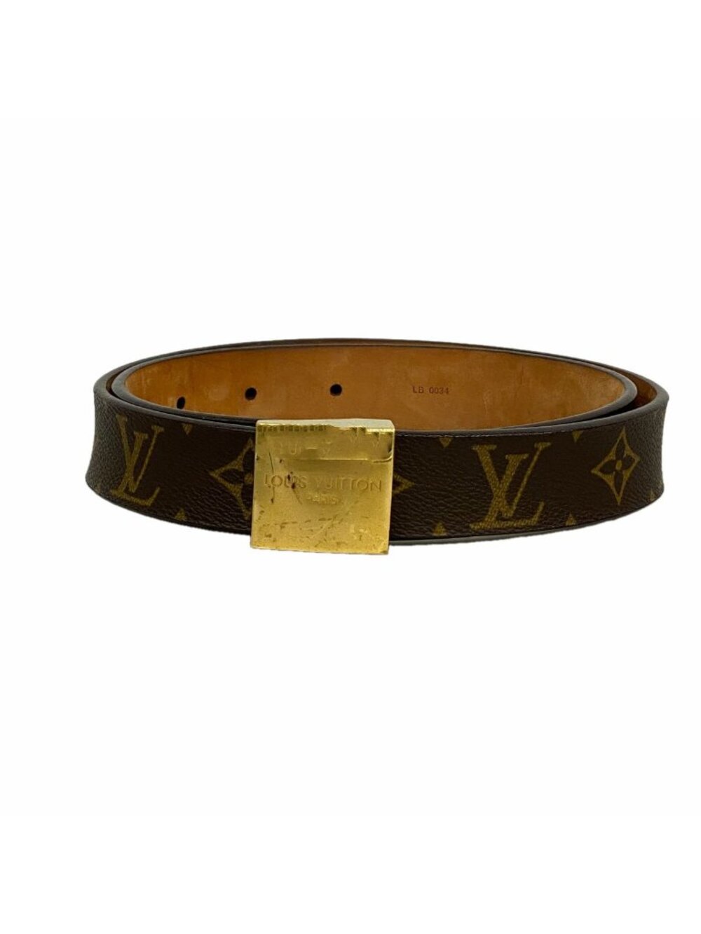 Louis Vuitton Belt Monogram Ceinture Carre Brown